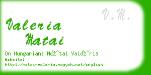valeria matai business card